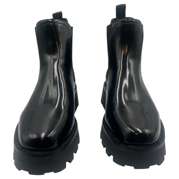 DKNY Senni Chelsea Lug Sole Chunky Platform Ankle Boots Booties Black Size 9 - Picture 2 of 9